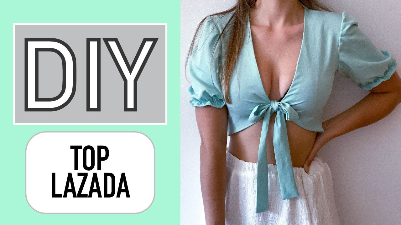 Cómo hacer un CROP TOP con lazada paso a paso [ Patrones de Costura para PRINCIPIANTES ]