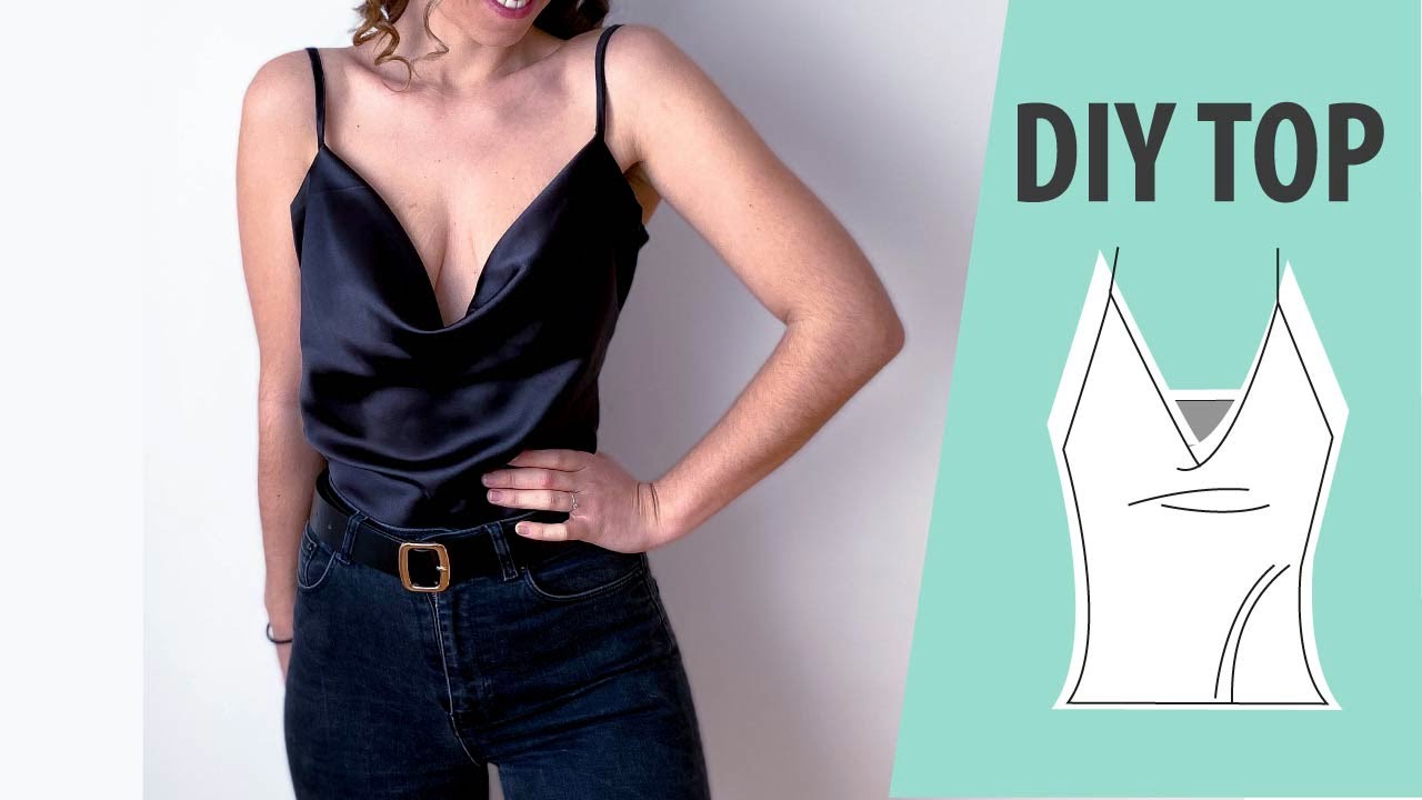 DIY Camiseta con escote Drapeado | Tutoriales de costura para Principiantes|