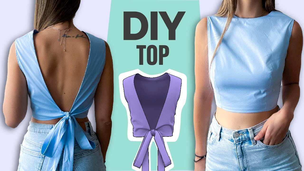 DIY Crop Top con Espalda Descubierda | Patrón de Costura PDF + Tutorial