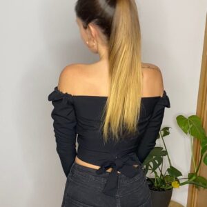 Off Shoulder Crop Top Sewing Pattern with Long Sleeves – Lian