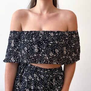 Off Shoulder Ruffle Crop Top Sewing Pattern – Lexa