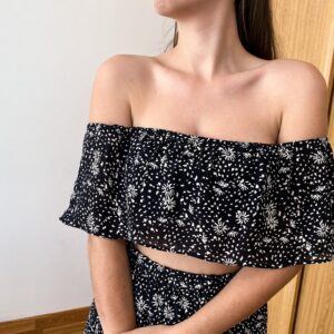 Off Shoulder Ruffle Crop Top Sewing Pattern – Lexa