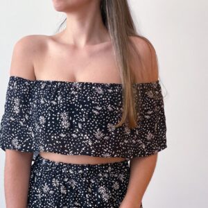 Off Shoulder Ruffle Crop Top Sewing Pattern – Lexa