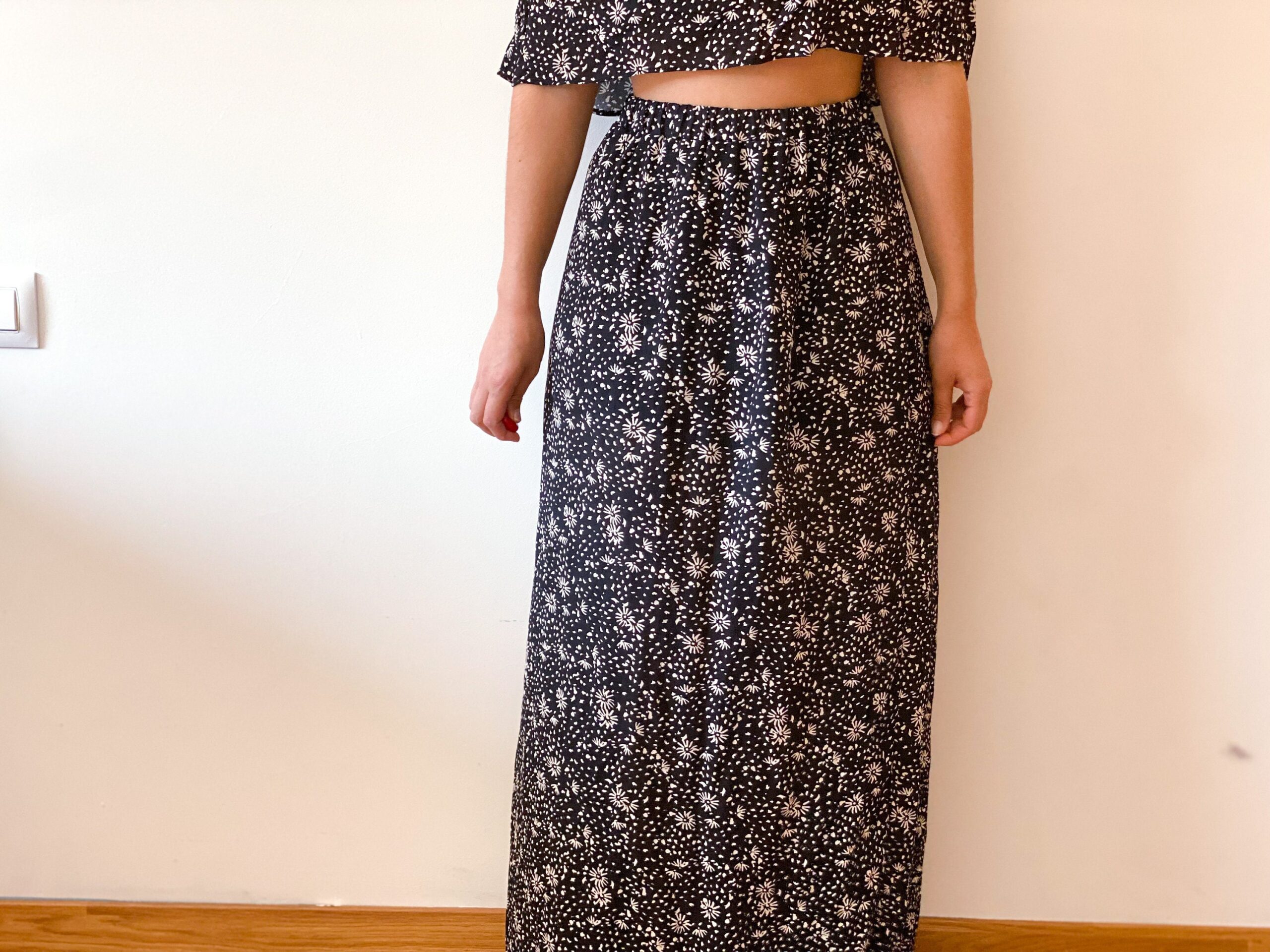 Off-Shoulder Top & Maxi Skirt Sewing Pattern Bundle (PDF)