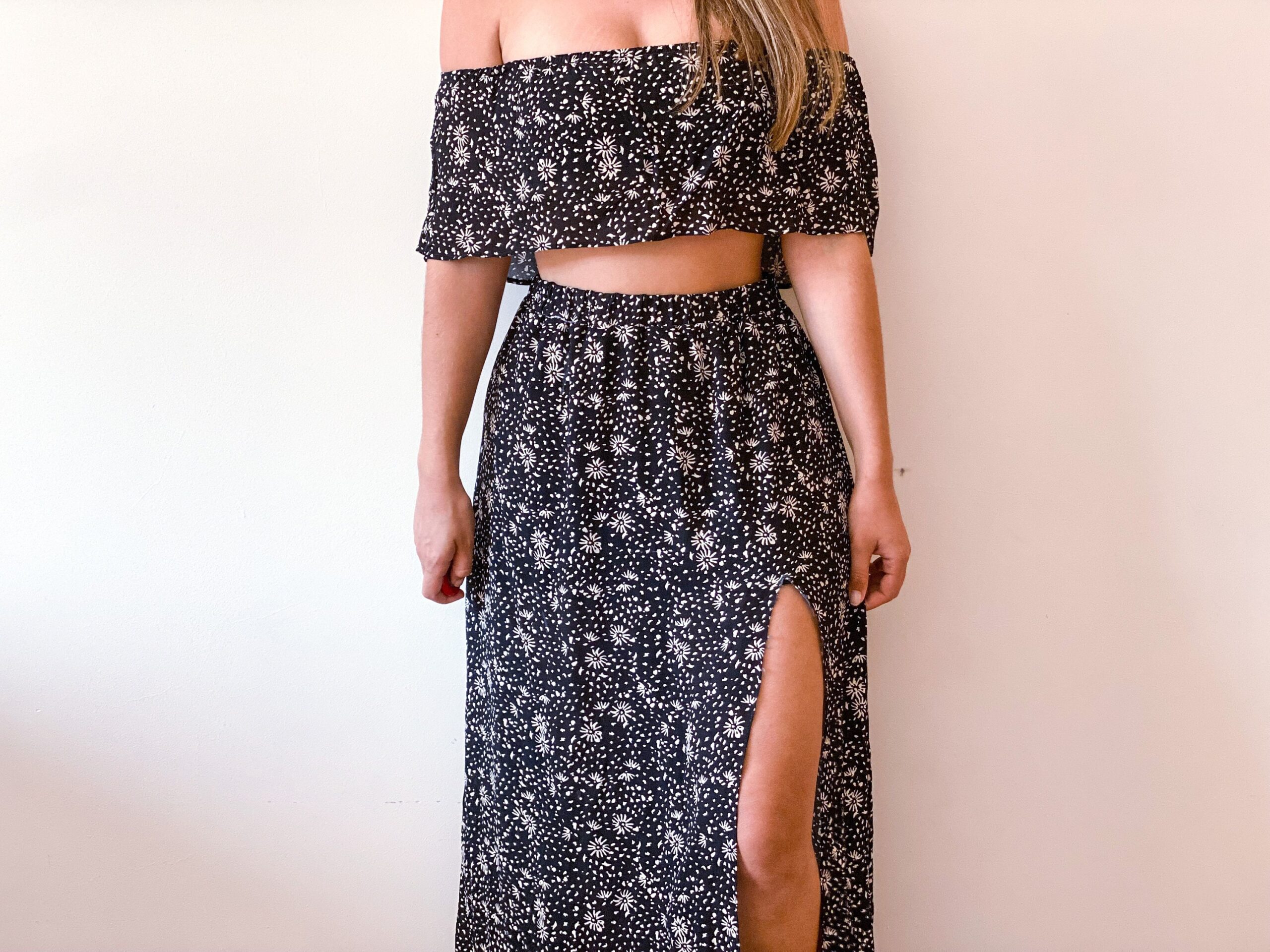 Off-Shoulder Top & Maxi Skirt Sewing Pattern Bundle (PDF)