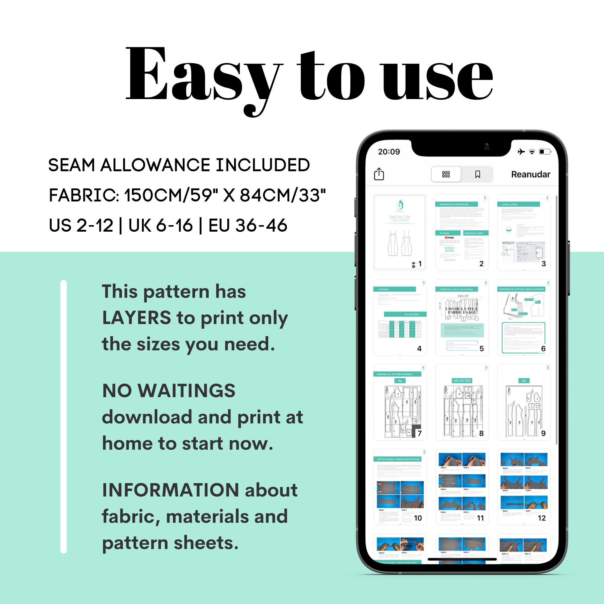 Slip Dress Sewing Pattern BUNDLE (PDF)