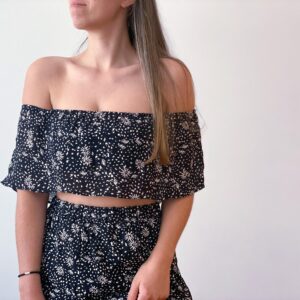Off-Shoulder Top & Maxi Skirt Sewing Pattern Bundle (PDF)