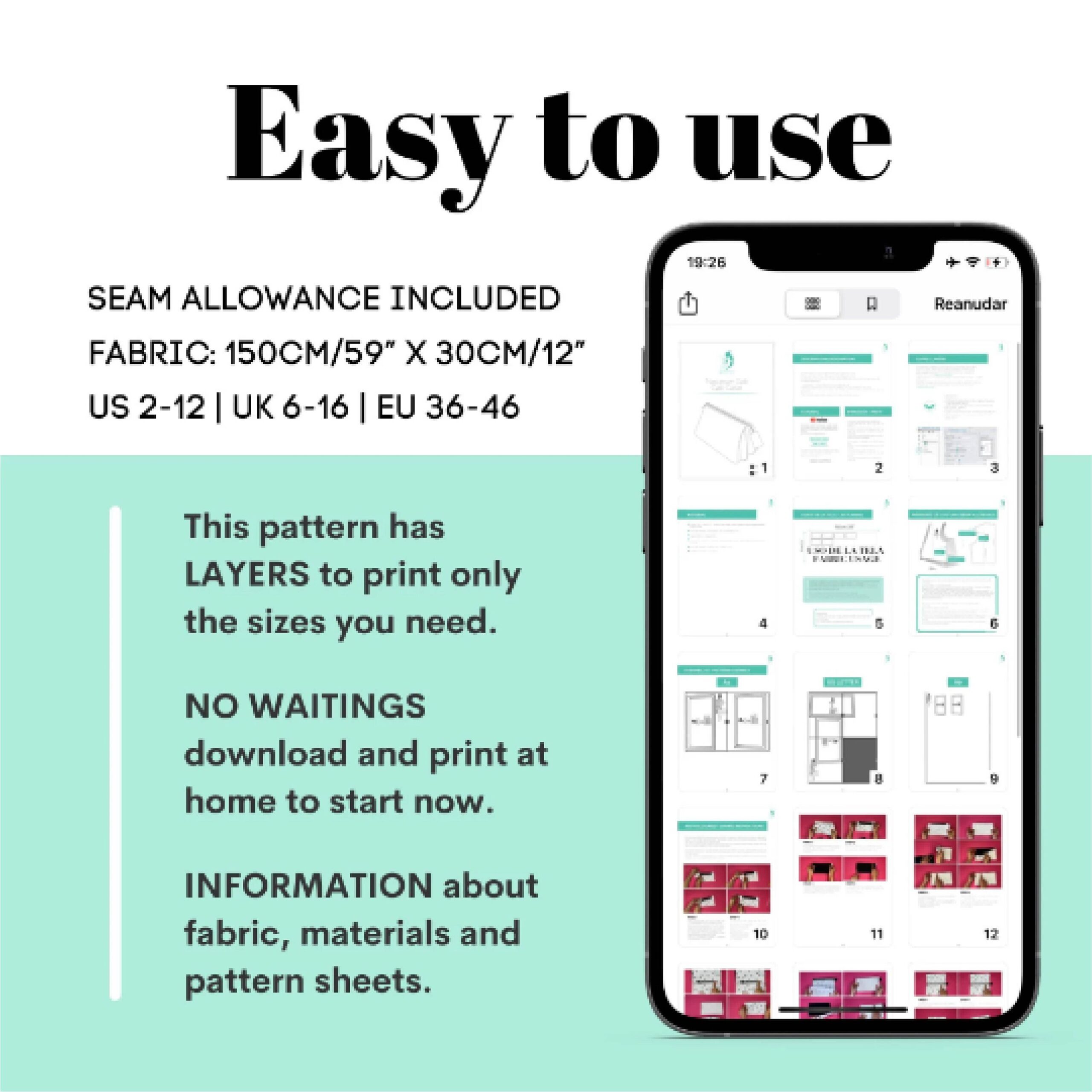 Tote Bag & Cosmetic Bag Sewing Pattern Bundle (PDF)