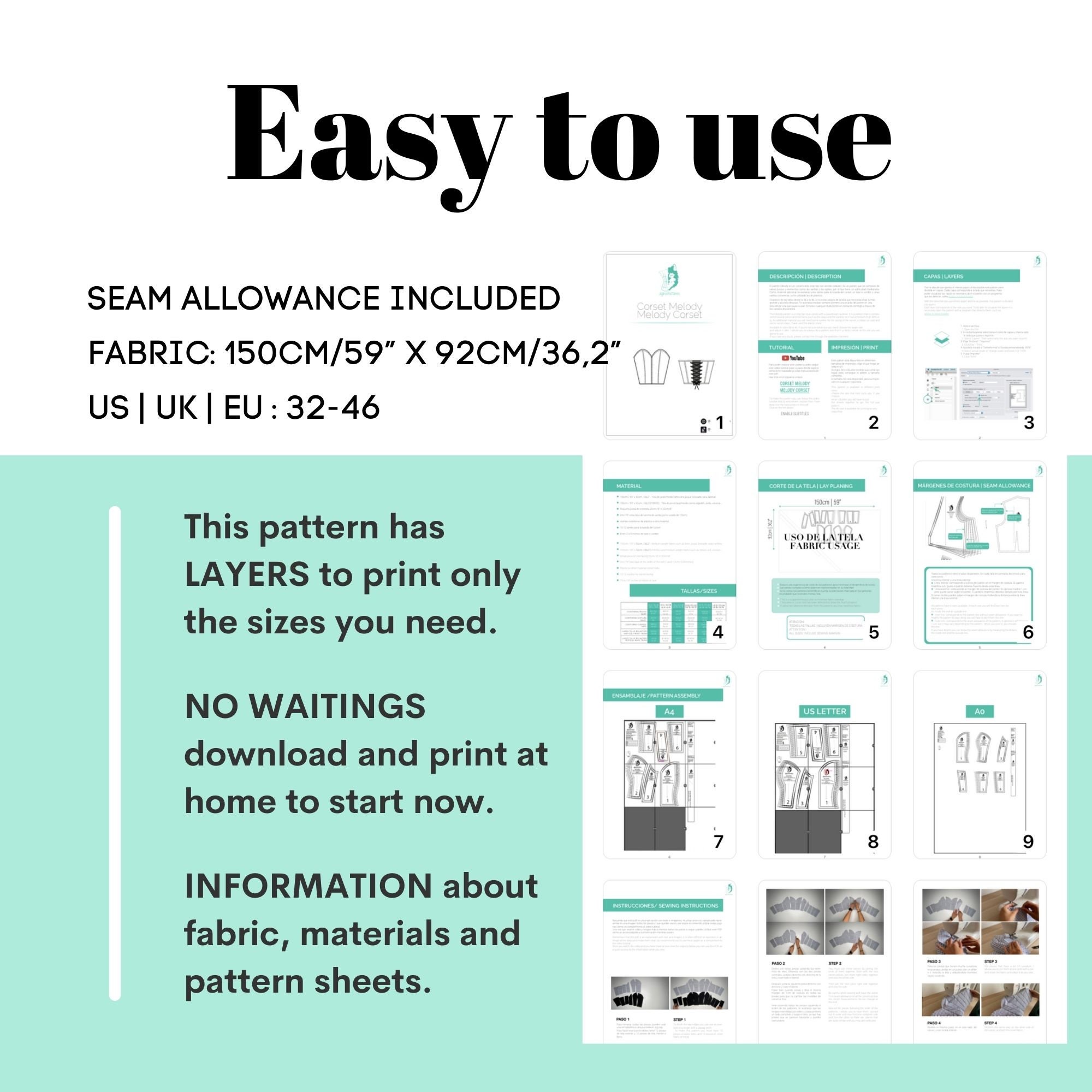 Corset & Overshirt Sewing Pattern Bundle (PDF)
