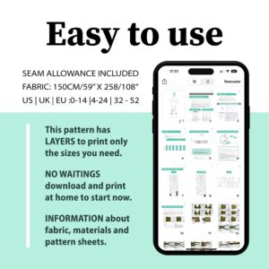 Long Sleeve Wrap Dress Sewing Pattern – Sally