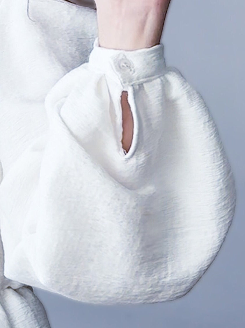 Peplum Blouse Sewing Pattern with Bishop Sleeves