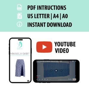 Slit Midi Skirt Sewing Pattern – Mikaela