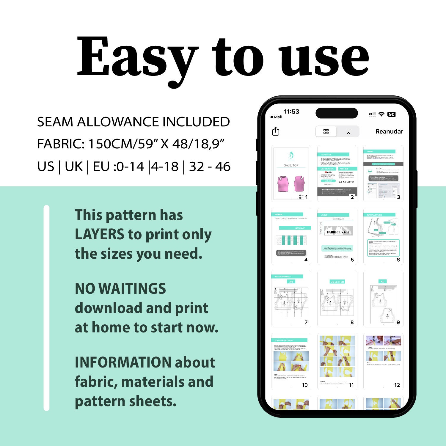 Asymmetric Crop Top Sewing Pattern – Saul