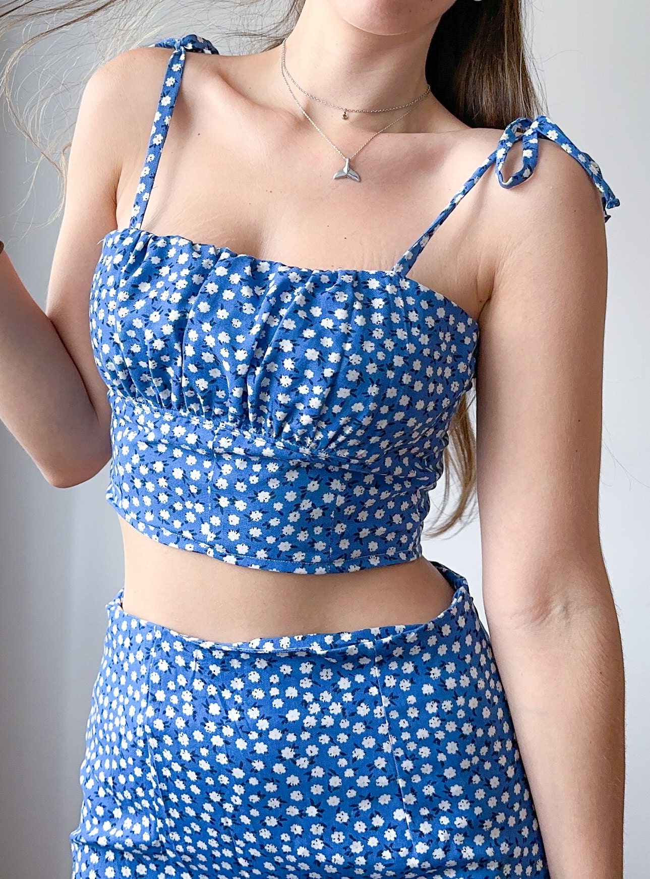 Summer Crop Top & Slit Skirt Sewing Pattern (PDF Download)