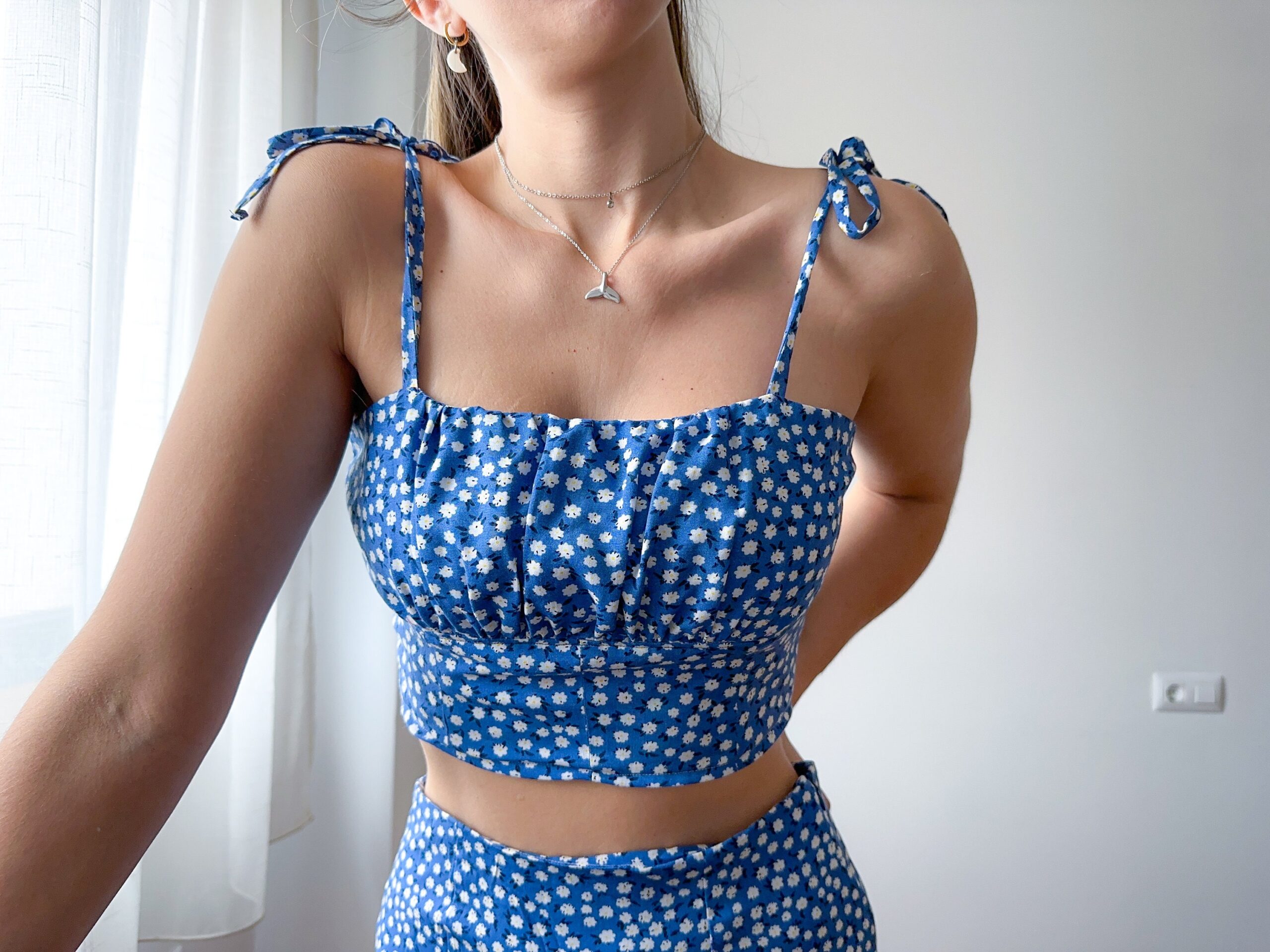 Summer Crop Top & Slit Skirt Sewing Pattern (PDF Download)