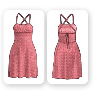 Backless Mini Dress Sewing Pattern – Julie