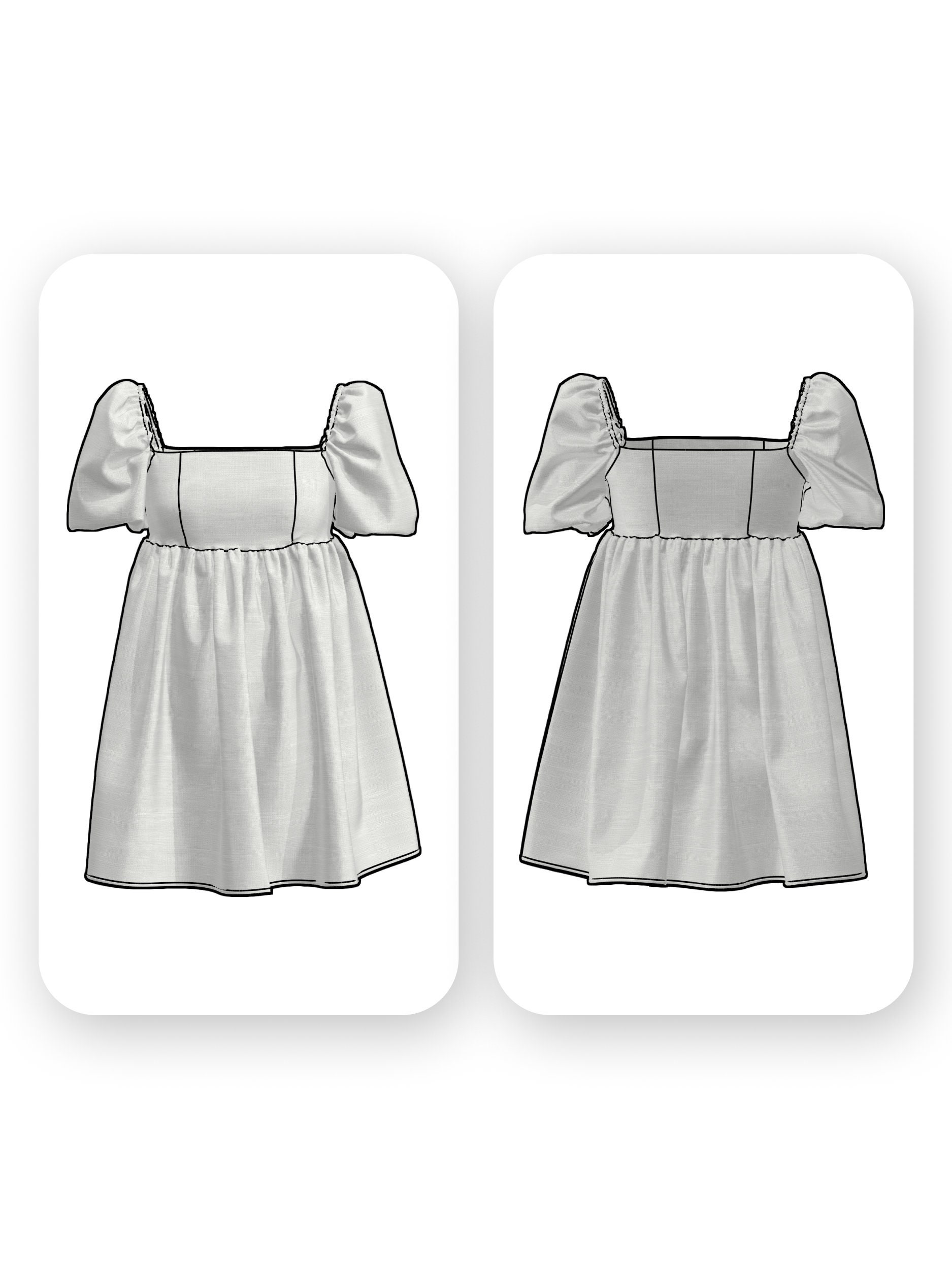Cottagecore Babydoll Dress Sewing Pattern – Tokio