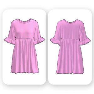 Smock Mini Dress Sewing Pattern – Karen