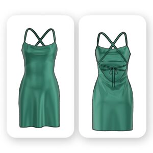 Mini Cowl Neck Slip Dress Pattern – Brianna