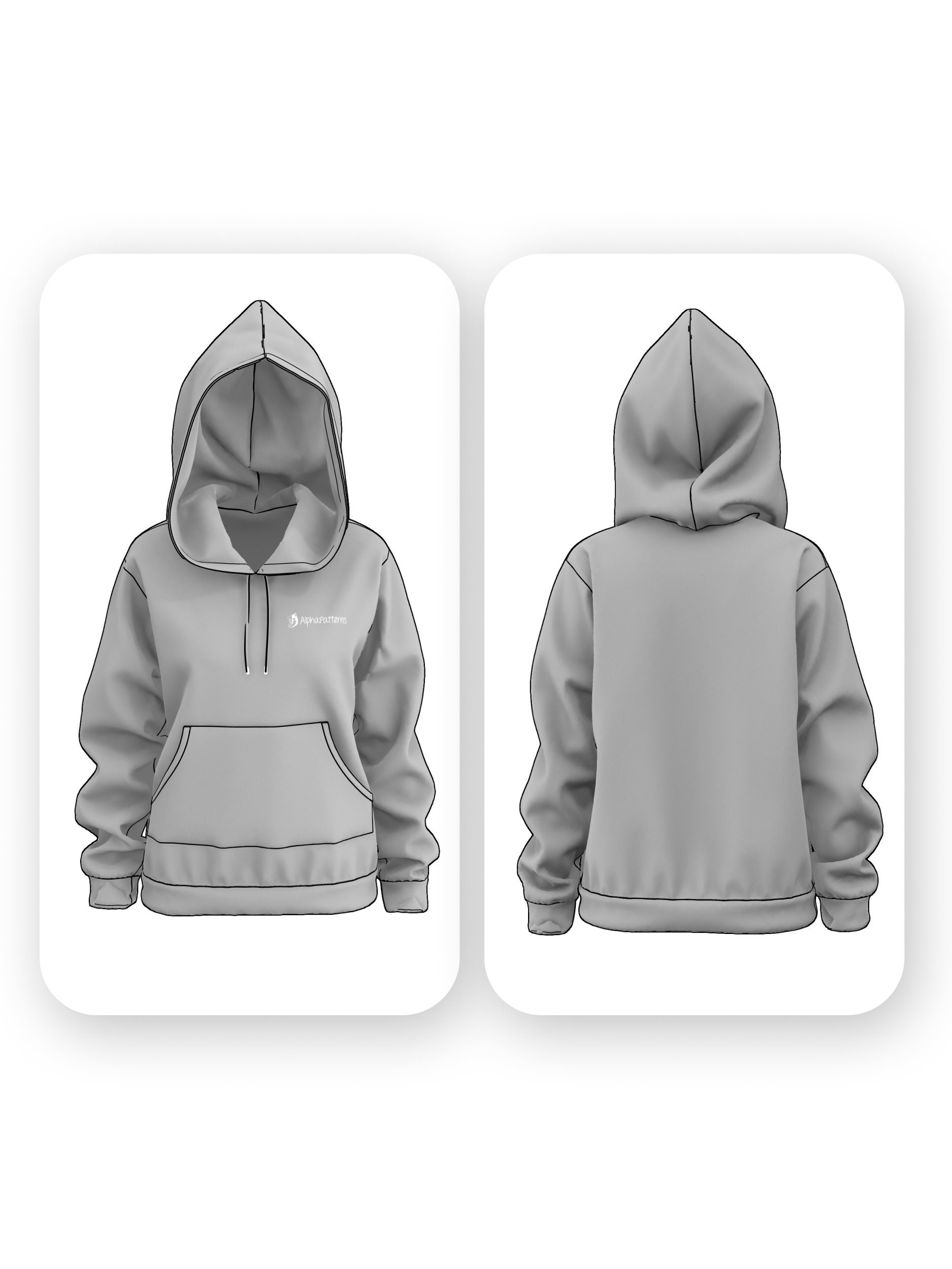 Oversized Hoodie Sewing Pattern – Akaran