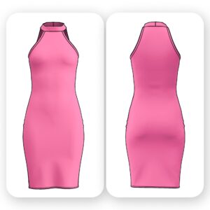 Halter Bodycon Dress Sewing Pattern – Leia