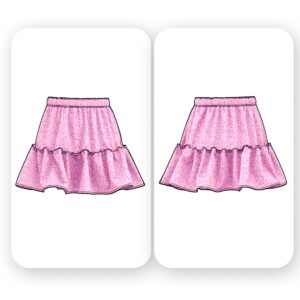 Ruffle Tiered Mini Skirt Sewing Pattern – Yuna