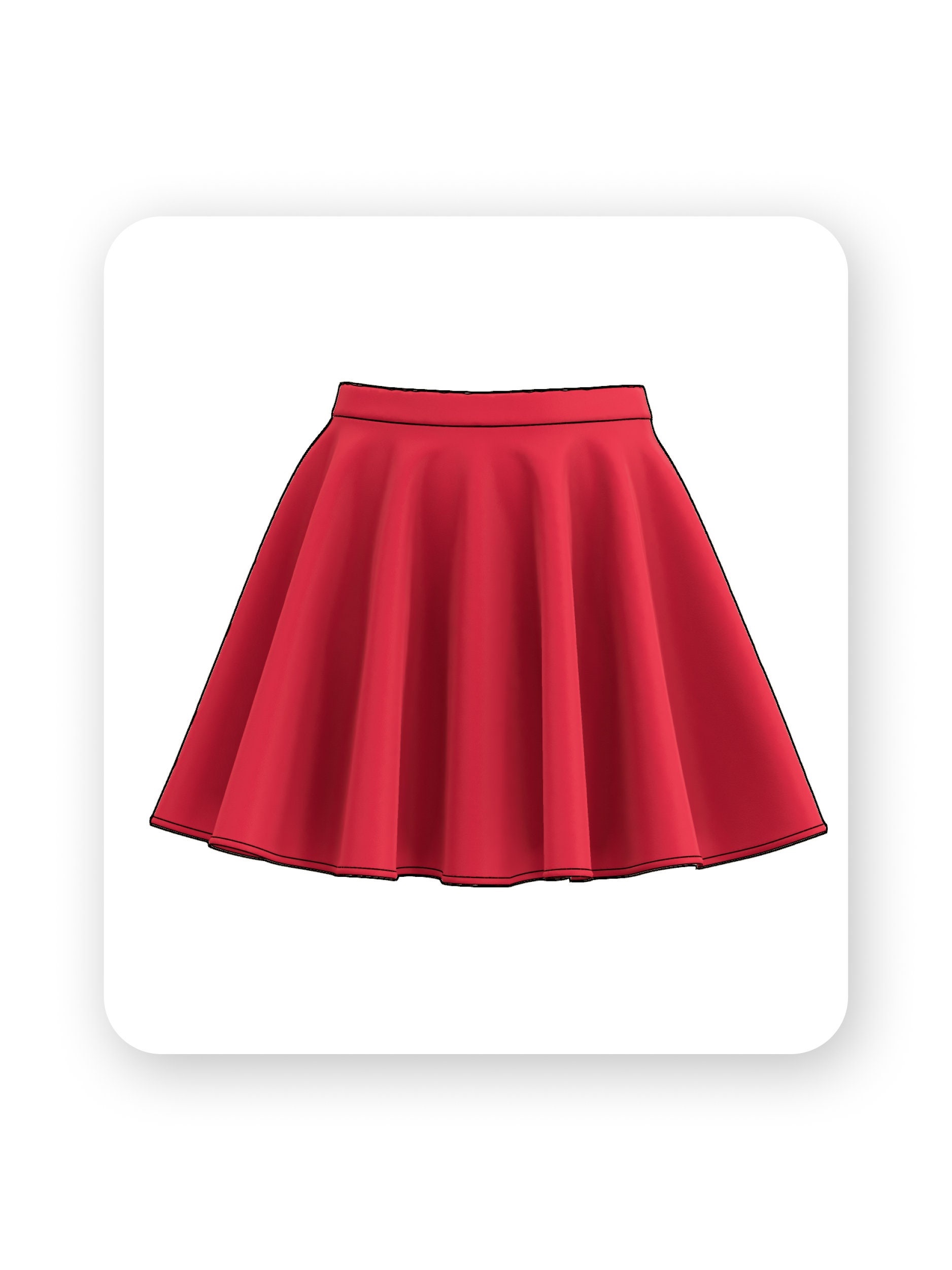 Mini Circle Skirt Sewing Pattern – Elis