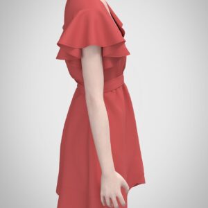 Wrap Mini Dress Sewing Pattern with Flutter Sleeves – Lina