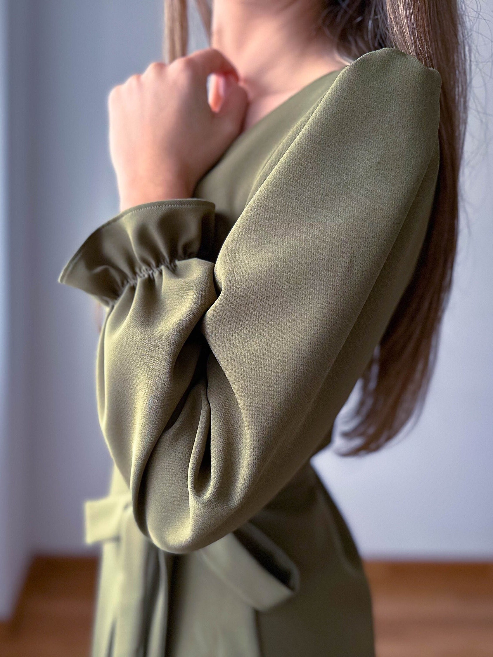 Long Sleeve Wrap Dress Sewing Pattern – Sally