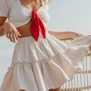 Ruffle Tiered Mini Skirt Sewing Pattern – Yuna