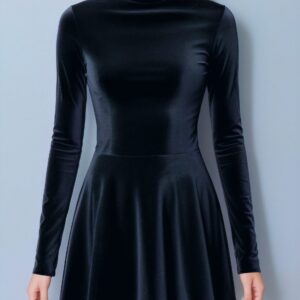 Mock Neck Mini Dress Sewing Pattern Long Sleeve – Ohio