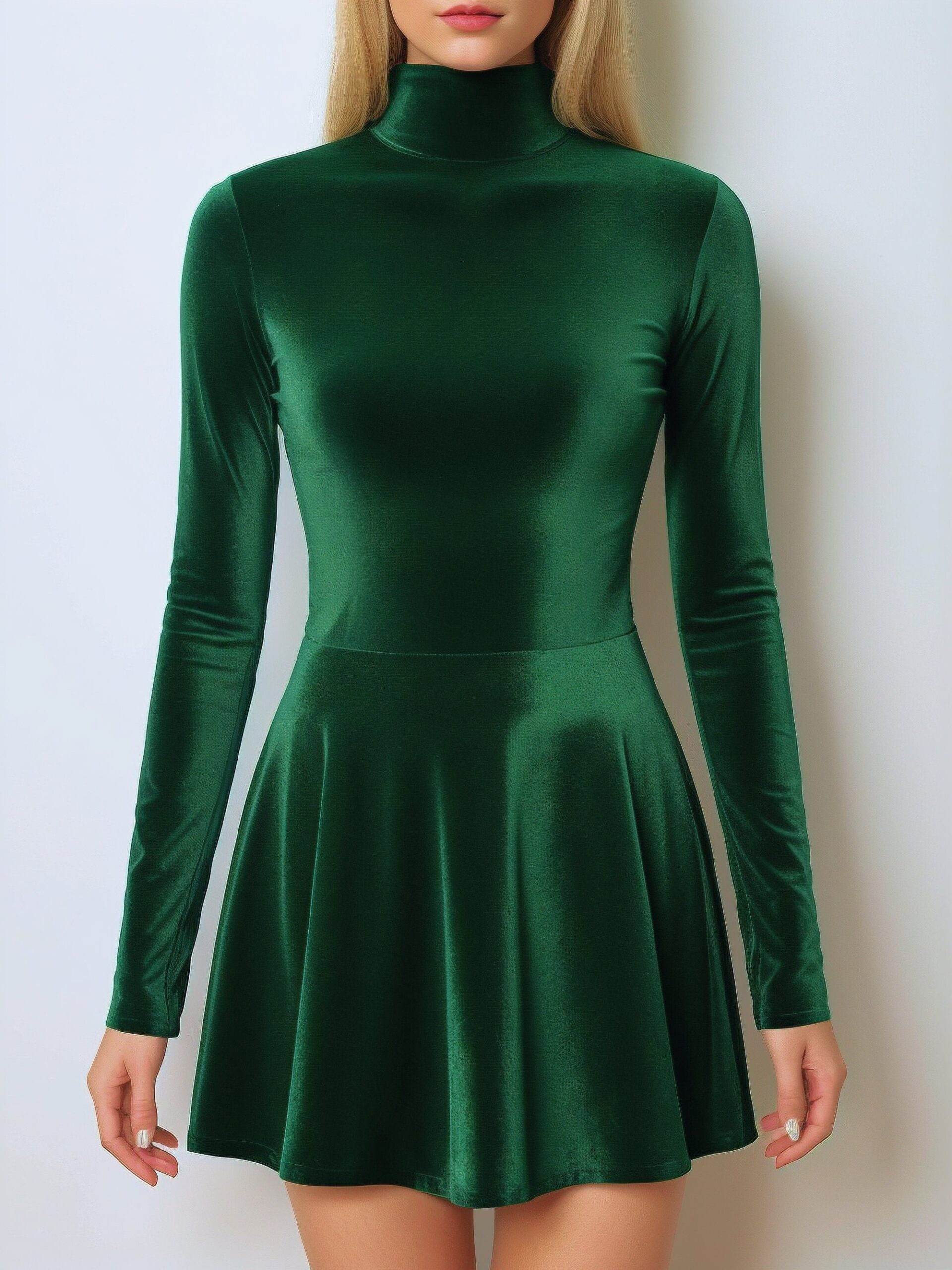 Mock Neck Mini Dress Sewing Pattern Long Sleeve – Ohio