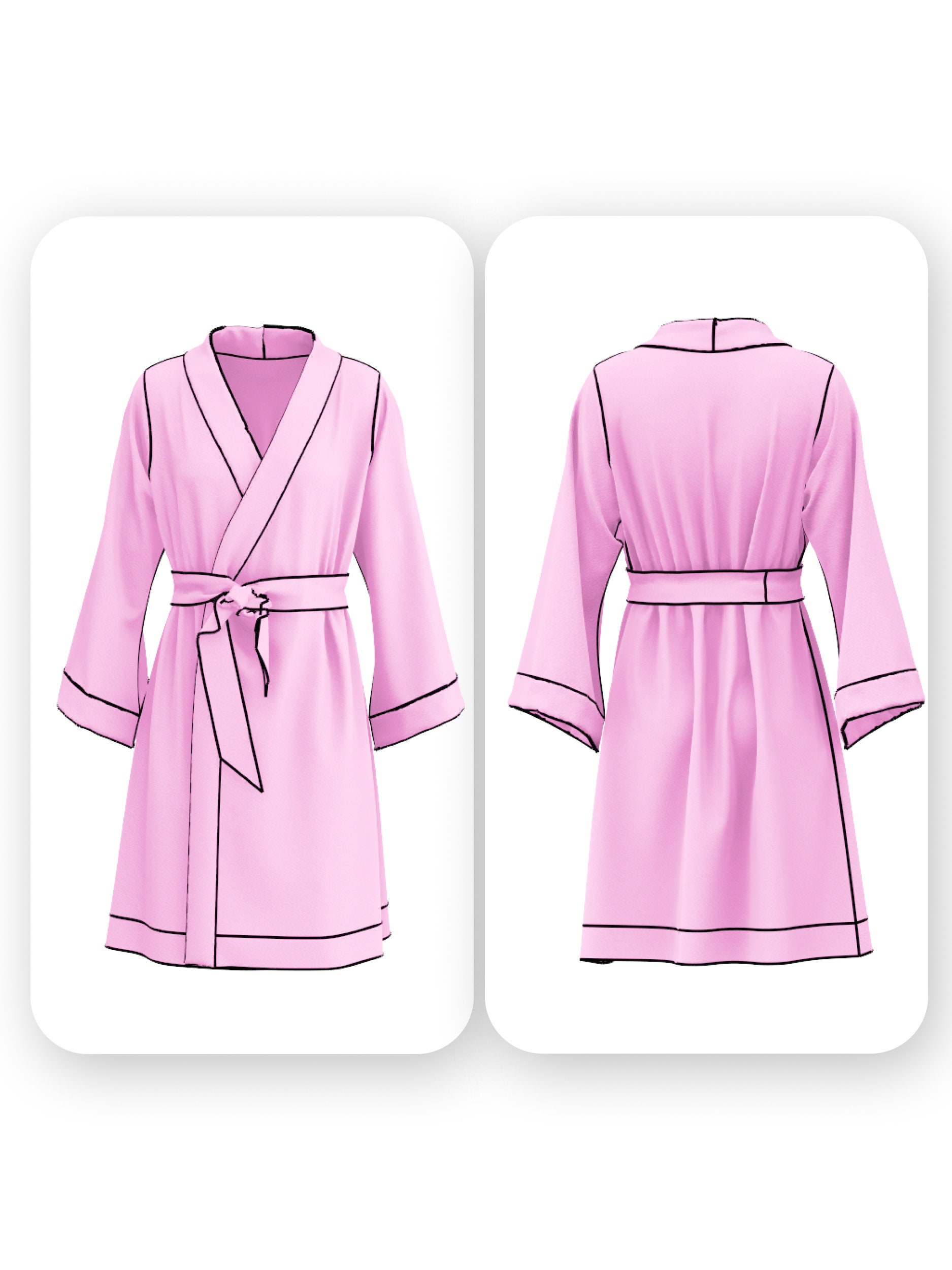 Bridesmaid Satin Robe Sewing Pattern – Grace