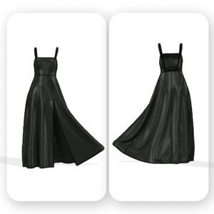Maxi Satin High Slit Dress Sewing Pattern – MIA