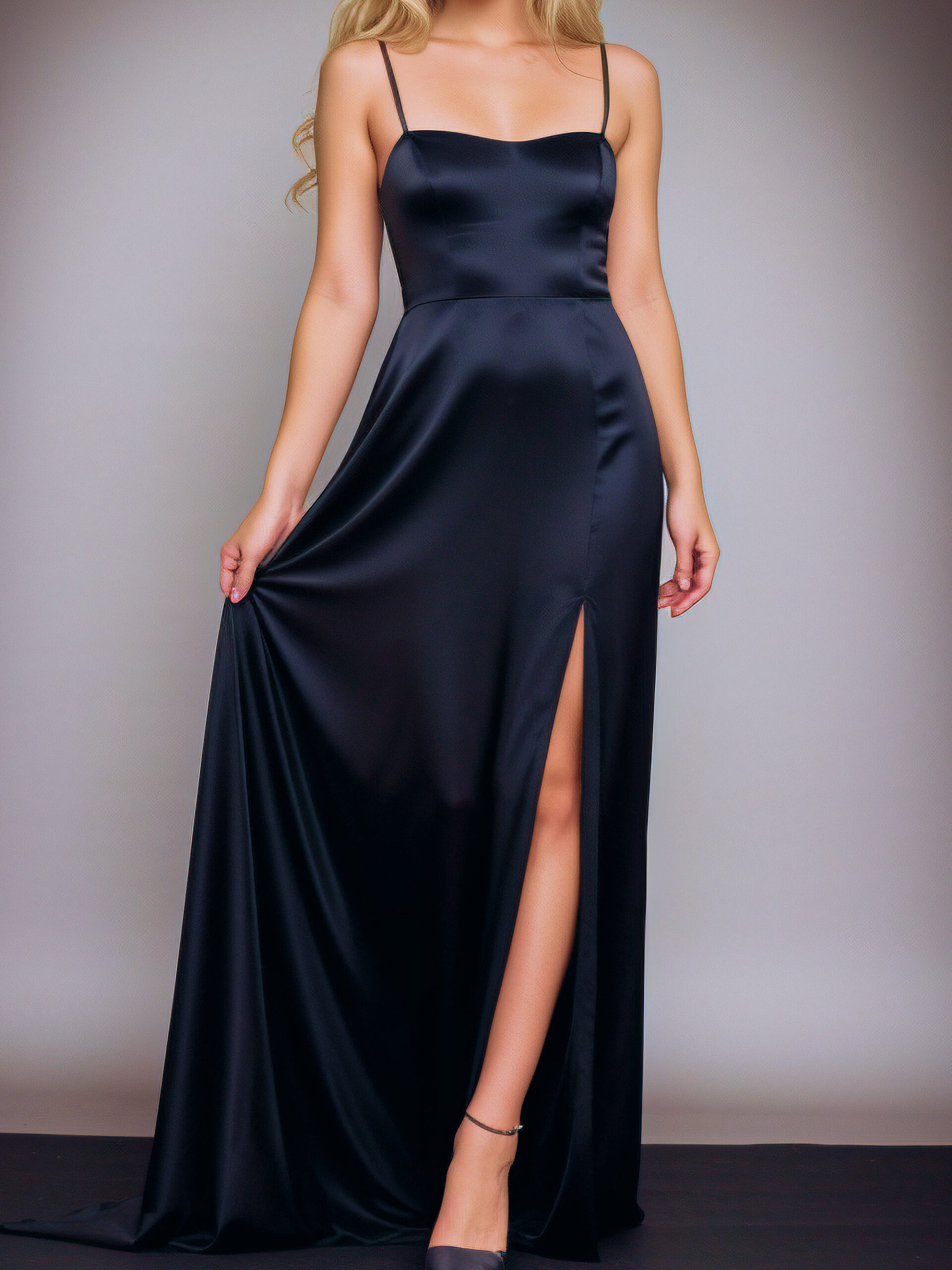 Maxi Satin High Slit Dress Sewing Pattern – MIA