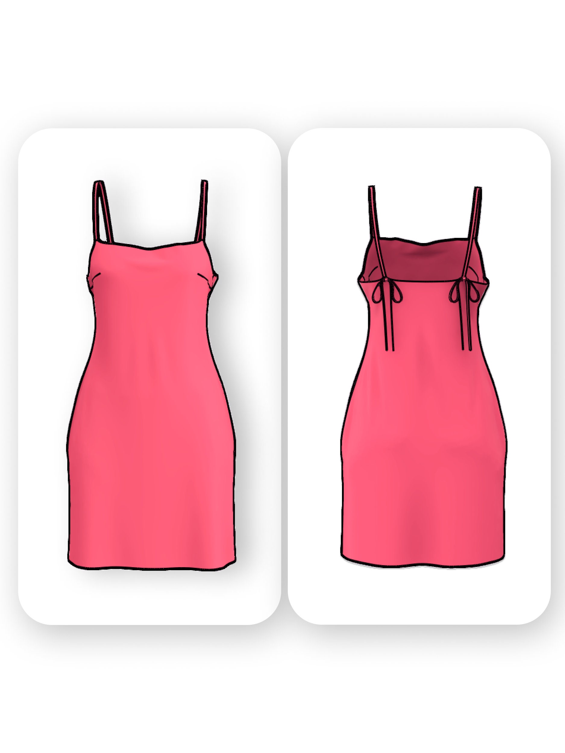 Basic Mini Slip Dress Sewing Pattern – Kody