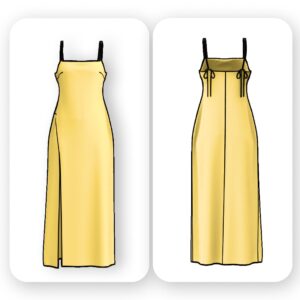 Maxi Slip Dress Sewing Pattern with Slit – Indi