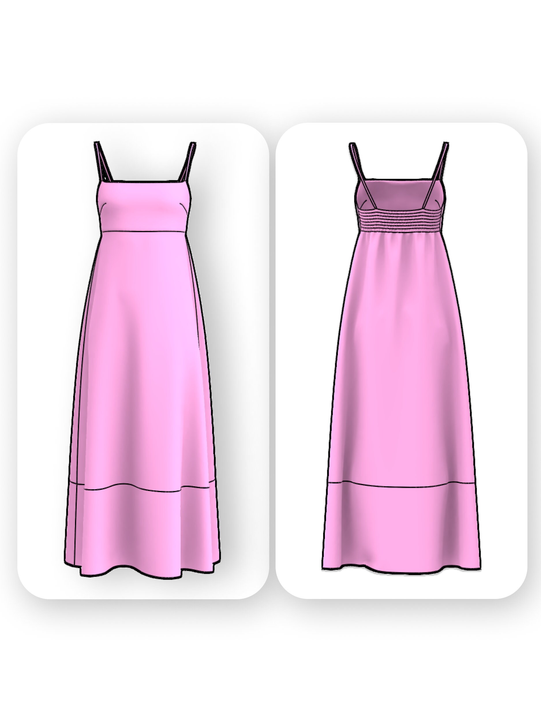 A-Line Maxi Dress Sewing Pattern – Nesta