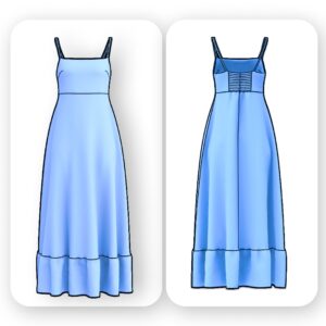 Spaghetti Strap Midi Dress Sewing Pattern – Dain