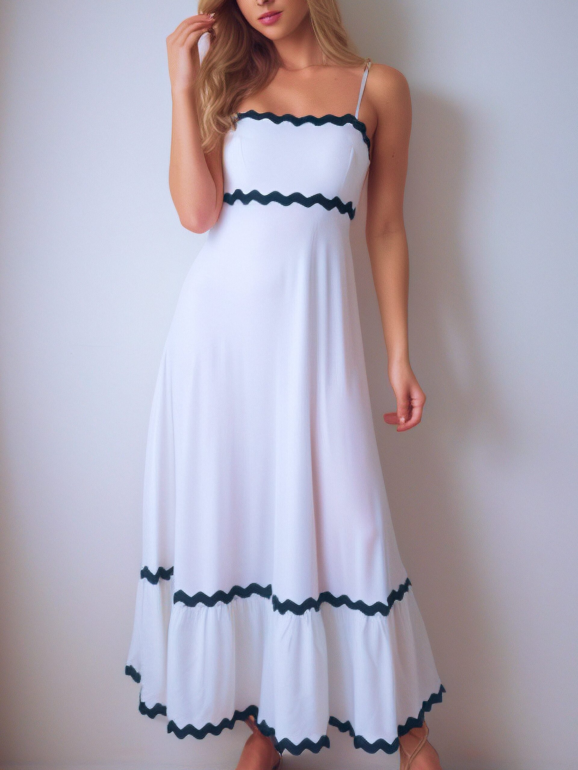 Spaghetti Strap Midi Dress Sewing Pattern – Dain
