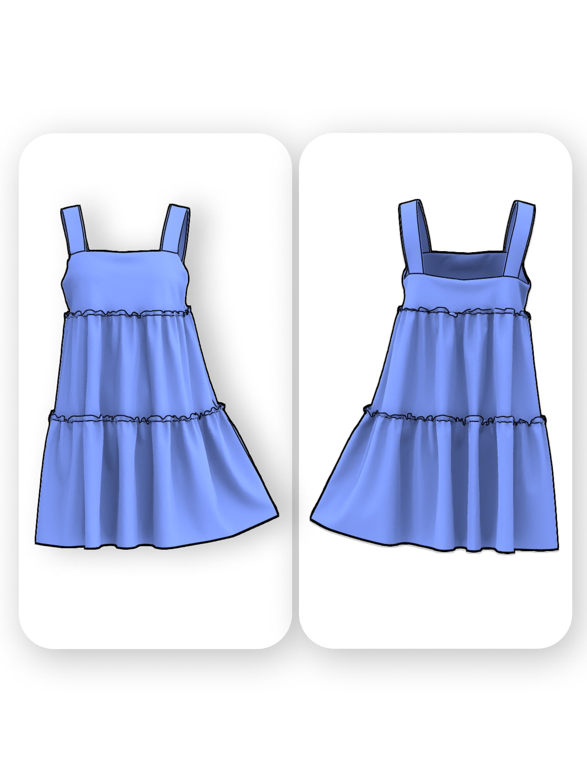 Tiered Mini Sundress Sewing Pattern – Mira