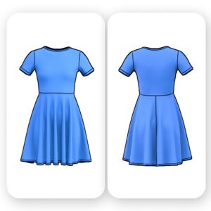 Short Sleeve Skater Dress Sewing Pattern – Kaltain