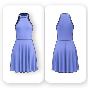 Halter Mini Dress Sewing Pattern – Manon