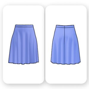 Elastic Waist Circle Mini Skirt Sewing Pattern