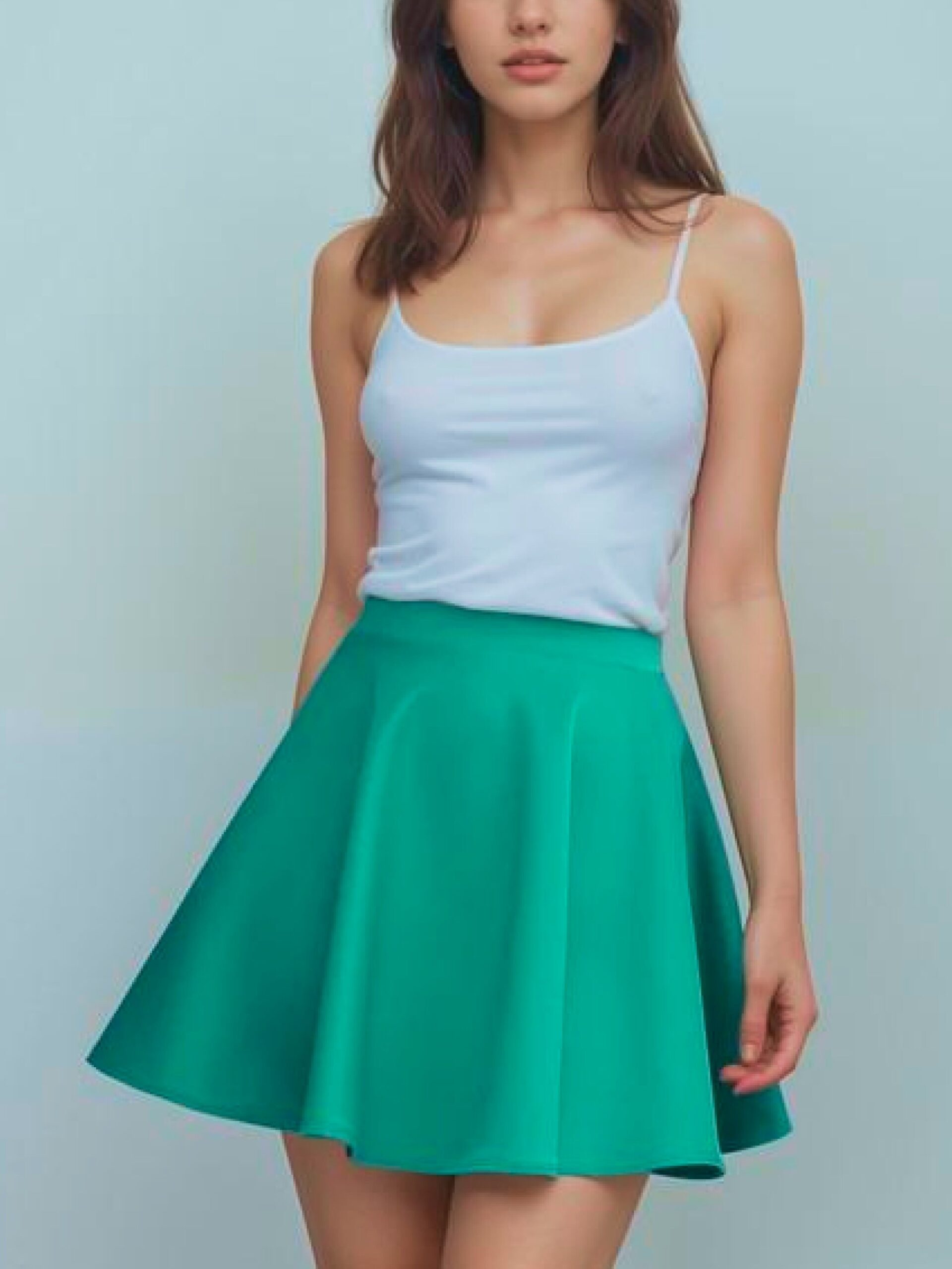 Elastic Waist Circle Mini Skirt Sewing Pattern