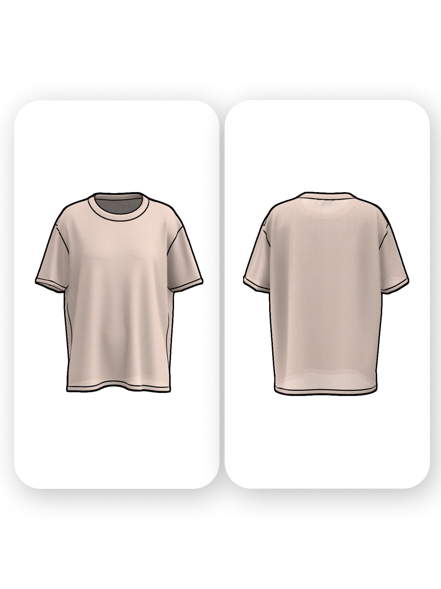 Oversized T-Shirt Sewing Pattern – Elide