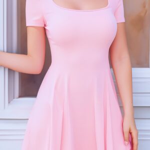 Square Neck Fit and Flare Dress Sewing Pattern – Hunt