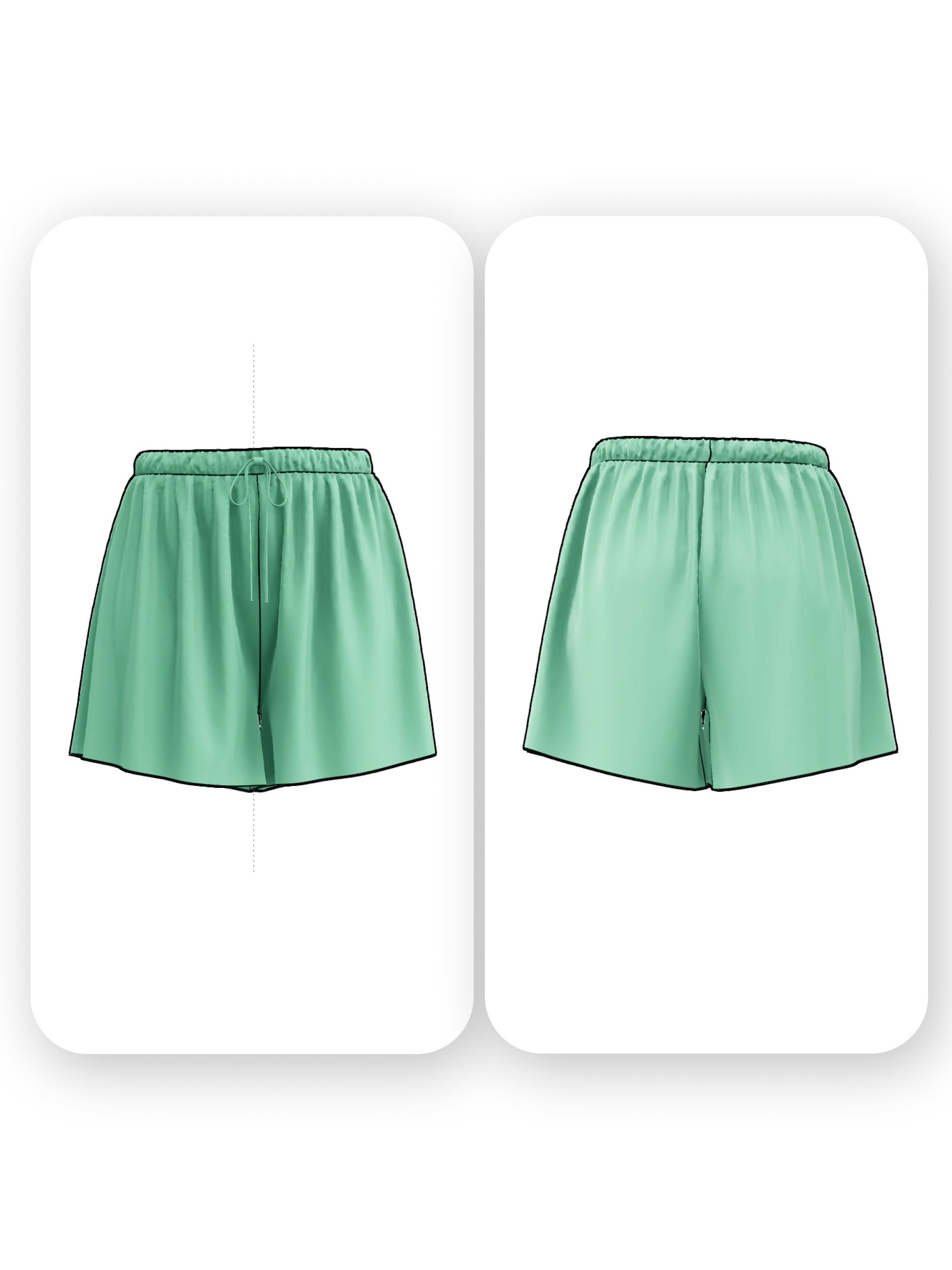 Elastic Waist Shorts Sewing Pattern – Lele