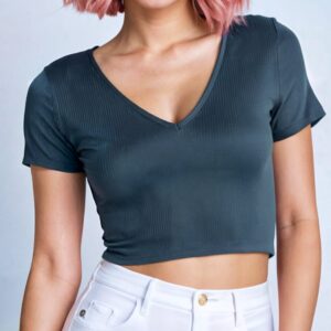 Fitted V Neck Crop Top Sewing Pattern – Sorrel