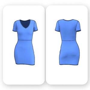 Bodycon V Neck Mini Dress Sewing Pattern – Ruhn